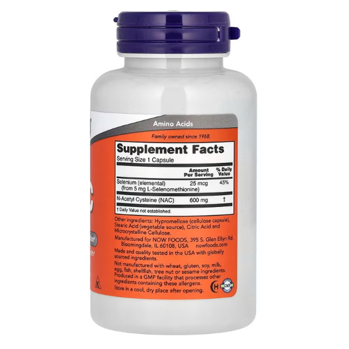 NOW Foods, NAC with Selenium, 100 Capsules