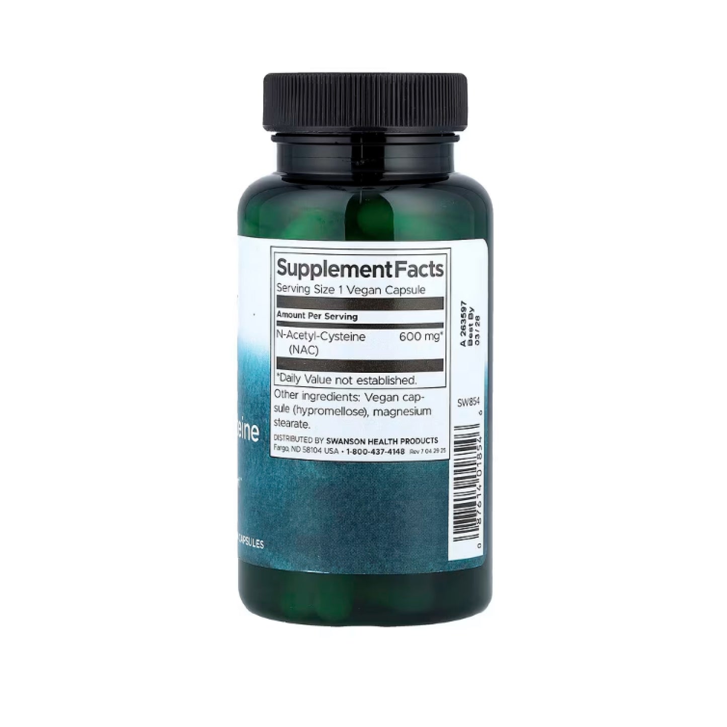 Swanson, NAC, 600 mg, 100 Vegan Capsules