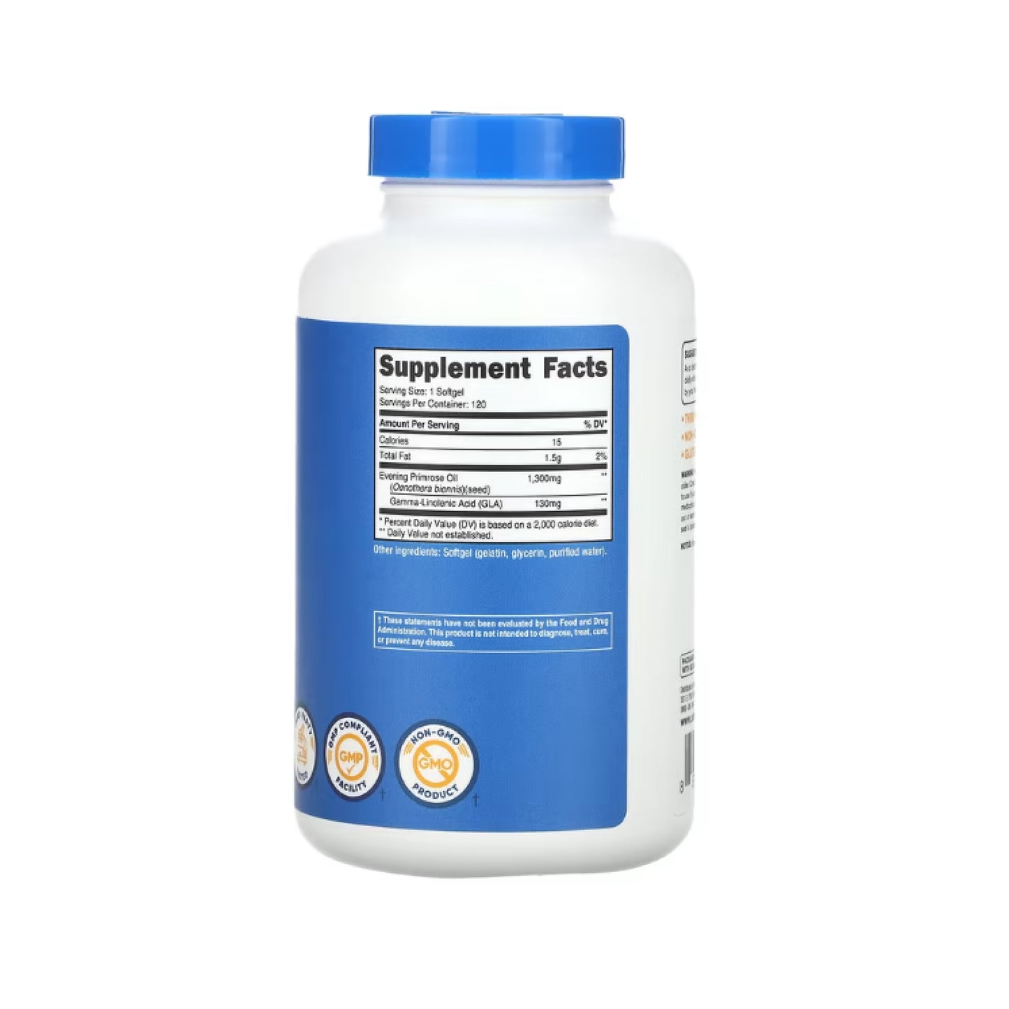 Nutricost, Evening Primrose Oil, 1,300 mg, 120 Softgels