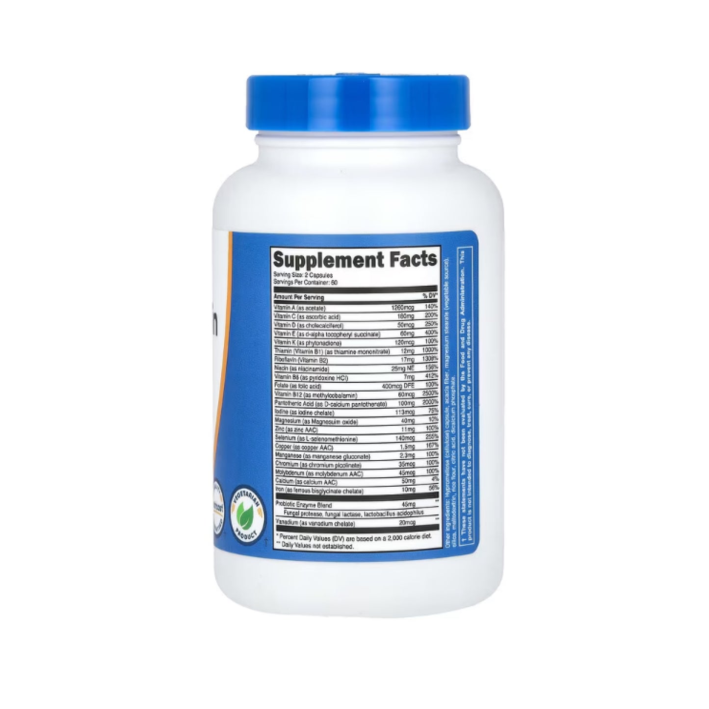 Nutricost, Multivitamin, Probiotics + 22 Vitamins & Minerals , 120 Capsules