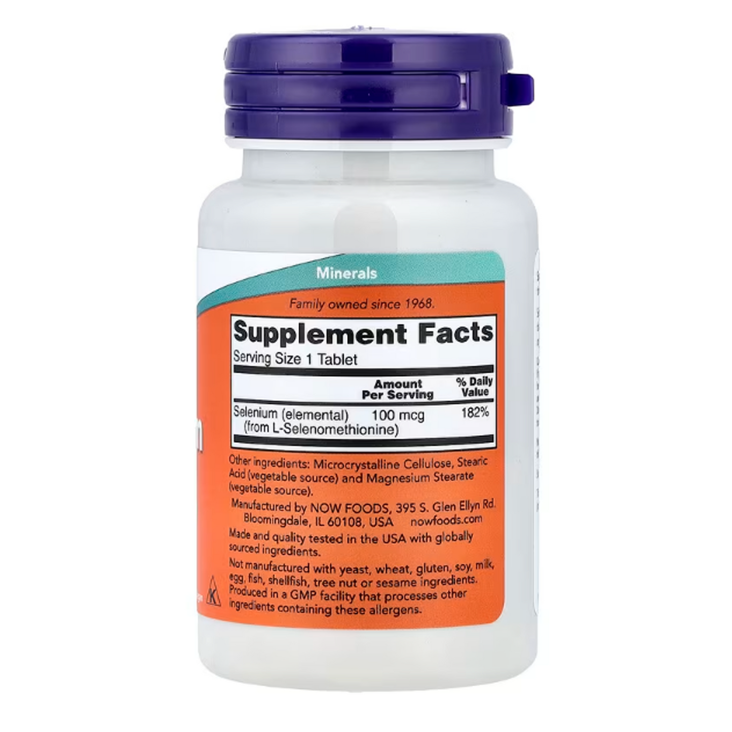 NOW Foods, Selenium, 100 mcg, 100 Tablets