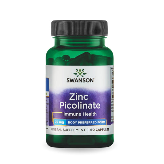 Swanson, Zinc Picolinate, 22 mg, 60 Capsules