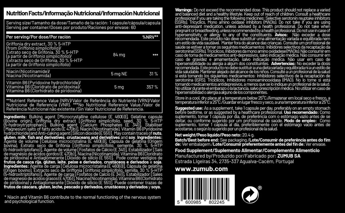 5-HTP, 60 Capsules