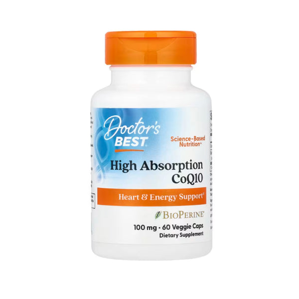 Doctor's Best, High Absorption CoQ10 , 100 mg, 60 Veggie Caps