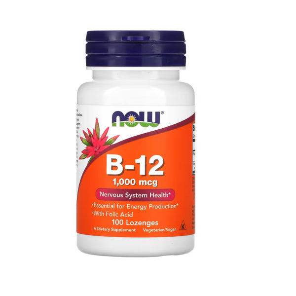 NOW Foods, B-12, 1.000 mcg, 100 παστίλιες 
