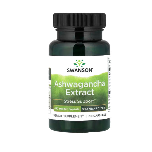 Swanson Vitamins, Ashwagandha Extract, Standardized, 450 mg, 60 Capsules