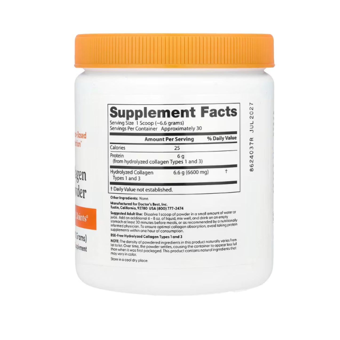 Doctor's Best, Pure Collagen Types 1 and 3 Powder, 7.1 oz (200 g)