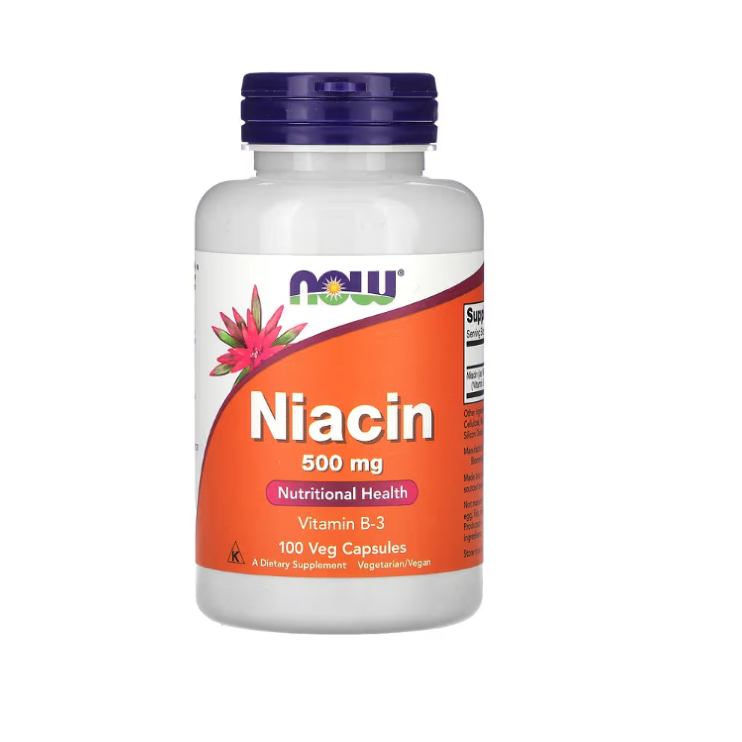 NOW Foods, Niacin, 500 mg, 100 Veg Capsules