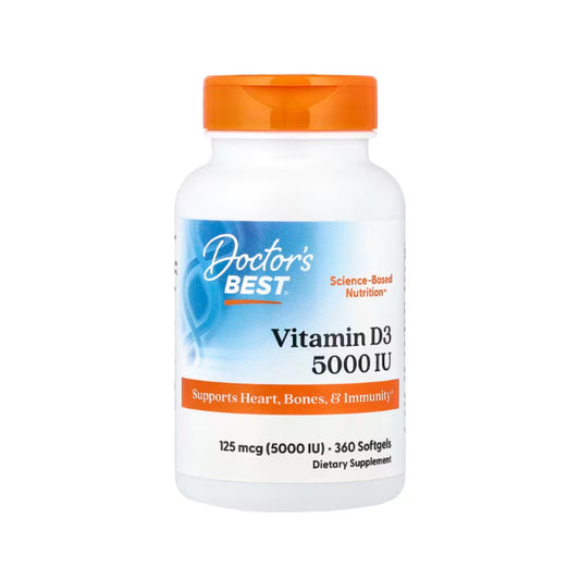 Doctor's Best, Vitamin D3, 125 mcg (5,000 IU), 360 Softgels