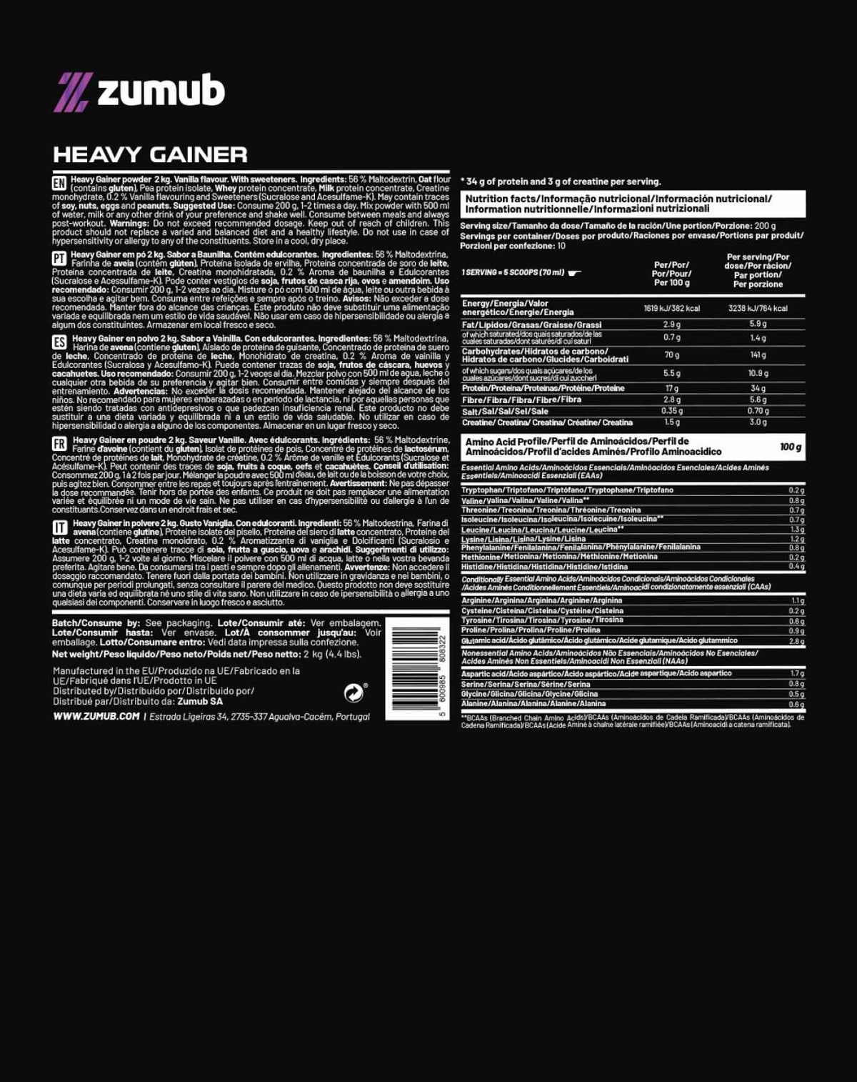 HEAVY GAINER 2Kg